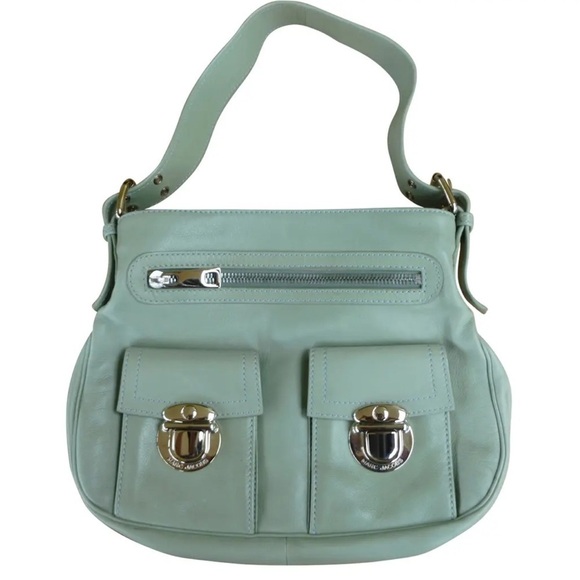 Marc Jacobs Handbags - Marc Jacobs Mint Green Leather Shoulder Bag with Gold Hardware